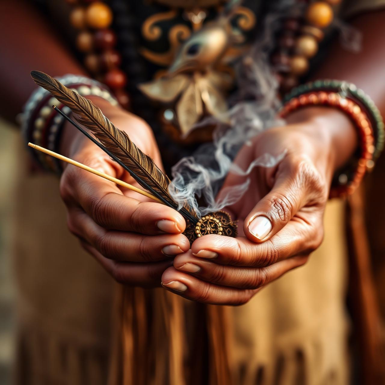 Mayan ceremony hands